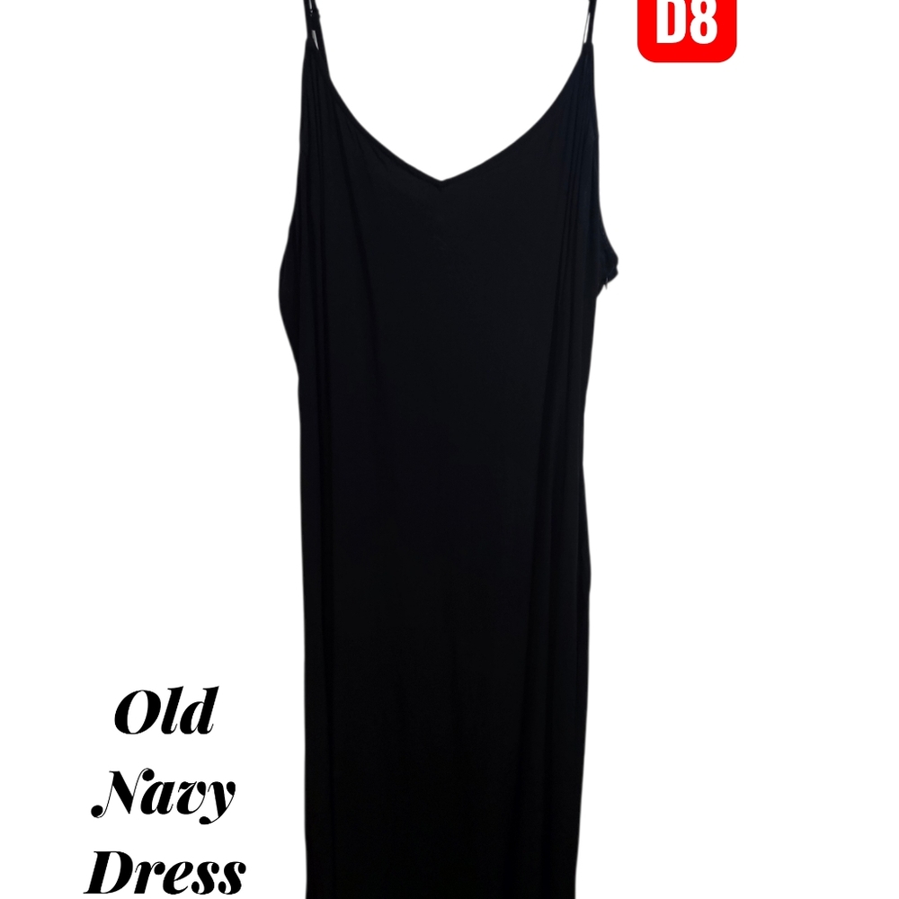D8 * Old Navy Classic Black Sleeveless Midi Dress XL